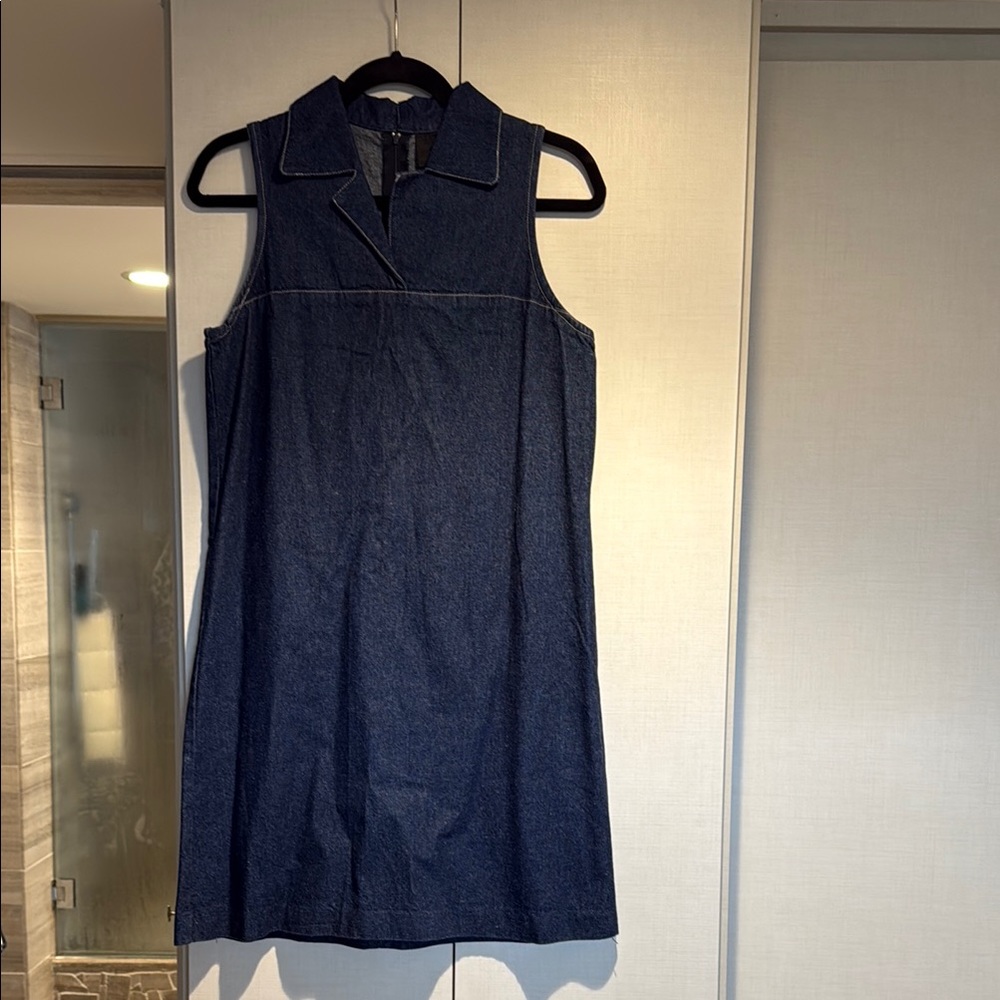 Anna Sui Denim Blue Sleeveless Dress